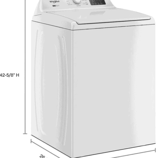 Whirlpool WTW4107SW 4.2 – 4.3 Cu. Ft Top Load Washer with 2-in-1 Removable Agitator, White