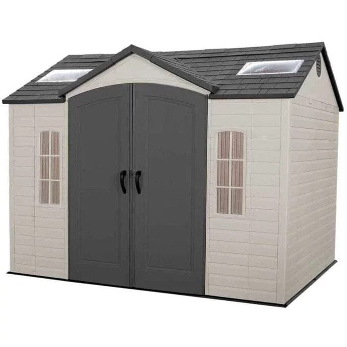 Side 10 ft. W x 8 ft. D Plastic Storage Shed - Coopandfeathers