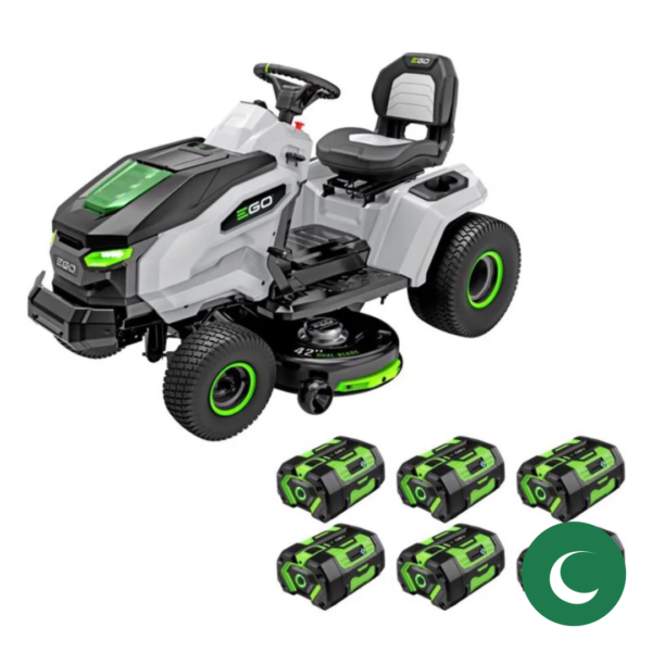EGO POWER+ T6 TR4204 42-Inch 56V Battery-Powered Riding Lawn Mower Kit