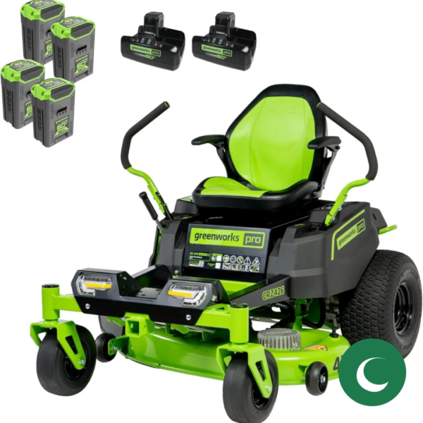 Greenworks Pro 60V CrossoverZ CRZ4261 42-Inch Cordless Electric Zero-Turn Riding Lawn Mower Kit